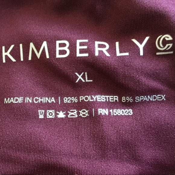 KIMBERLY C ADORABLE MAROON AND PINK CAPRI LEGGINGS - Picture 8 of 8